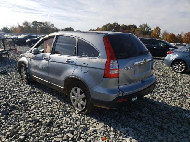 5J6RE38798L002037 - 2008 HONDA CR-V EXL BLUE photo 3