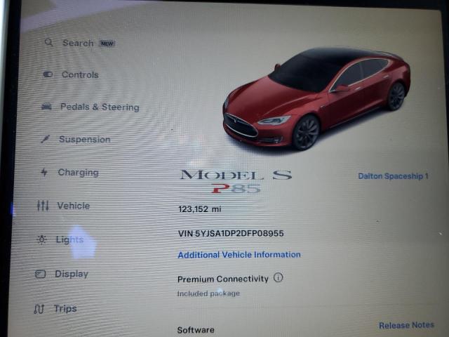 5YJSA1DP2DFP08955 - 2013 TESLA MODEL S Qırmızı foto 9