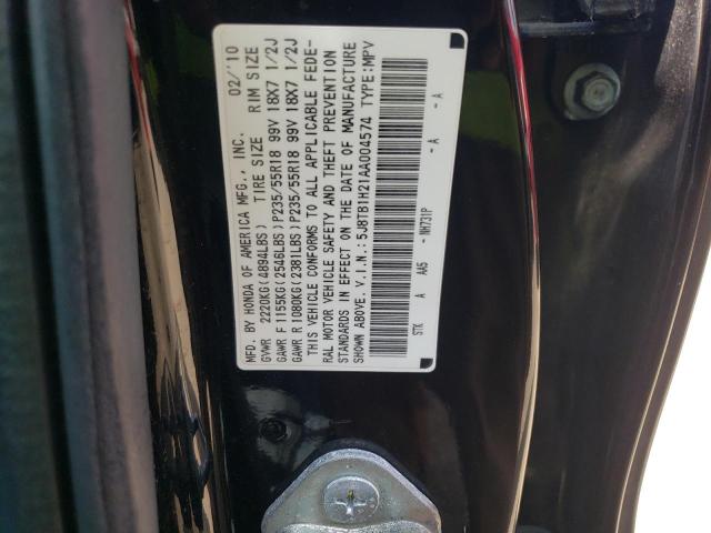 5J8TB1H21AA004574 - 2010 ACURA RDX BLACK photo 12