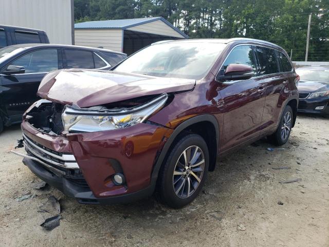 5TDJZRFH7JS489832 - 2018 TOYOTA HIGHLANDER SE BURGUNDY photo 1