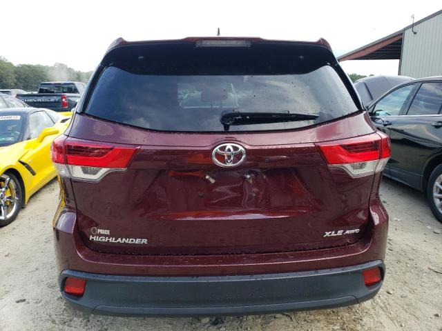 5TDJZRFH7JS489832 - 2018 TOYOTA HIGHLANDER SE BURGUNDY photo 6