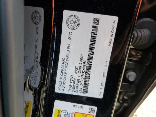 2HGFE4F84SH019585 - 2025 HONDA CIVIC SPORT BLACK photo 13