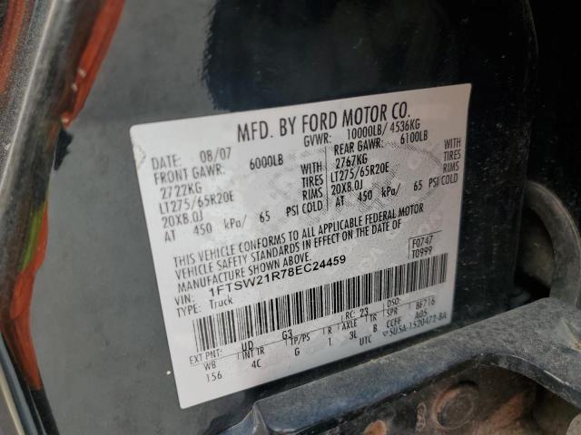 1FTSW21R78EC24459 - 2008 FORD F250 SUPER DUTY BLUE photo 12