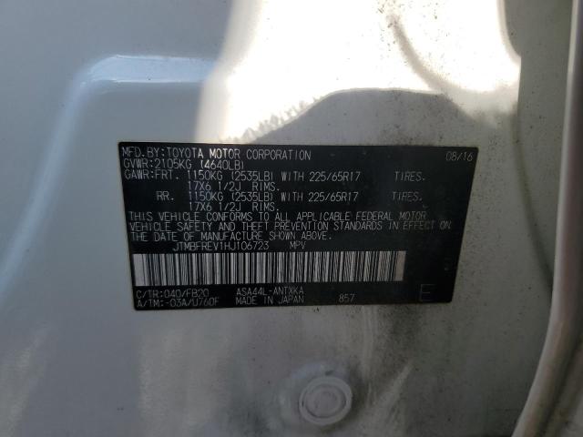 JTMBFREV1HJ106723 - 2017 TOYOTA RAV4 LE WHITE photo 13