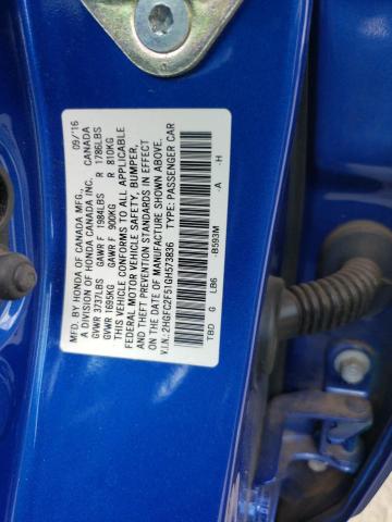 2HGFC2F51GH573836 - 2016 HONDA CIVIC LX BLUE photo 12