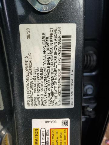 1HGCY1F24RA003531 - 2024 HONDA ACCORD LX CHARCOAL photo 12