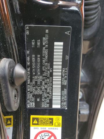 5TDJKRFH3FS074440 - 2015 TOYOTA HIGHLANDER XLE BLACK photo 13