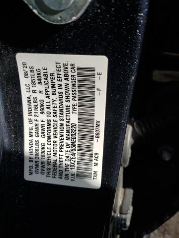 19XZE4F55ME003220 - 2021 HONDA INSIGHT EX BLUE photo 13