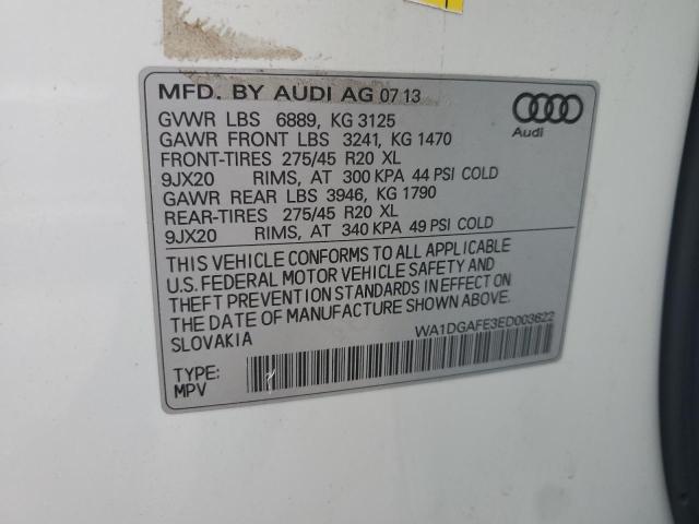WA1DGAFE3ED003622 - 2014 AUDI Q7 PRESTIGE WHITE photo 13