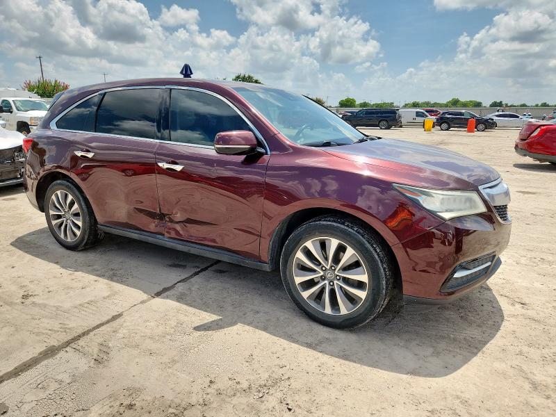 5FRYD3H45GB016527 - 2016 ACURA MDX TECHNOLOGY MAROON photo 4