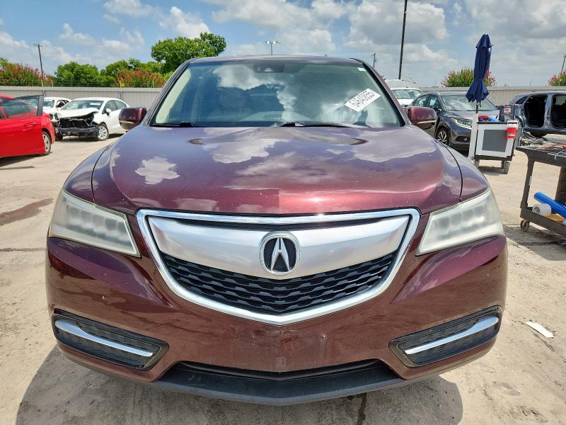 5FRYD3H45GB016527 - 2016 ACURA MDX TECHNOLOGY MAROON photo 5