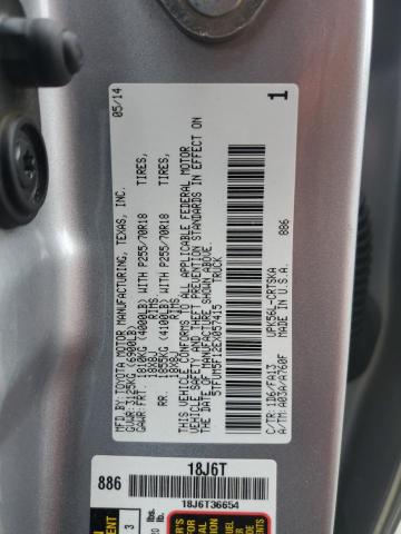 5TFUM5F12EX057415 - 2014 TOYOTA TUNDRA DOUBLE CAB SR/SR5 SILVER photo 12