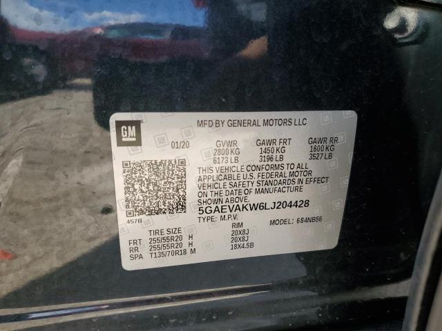 5GAEVAKW6LJ204428 - 2020 BUICK ENCLAVE ESSENCE Gris photo 13