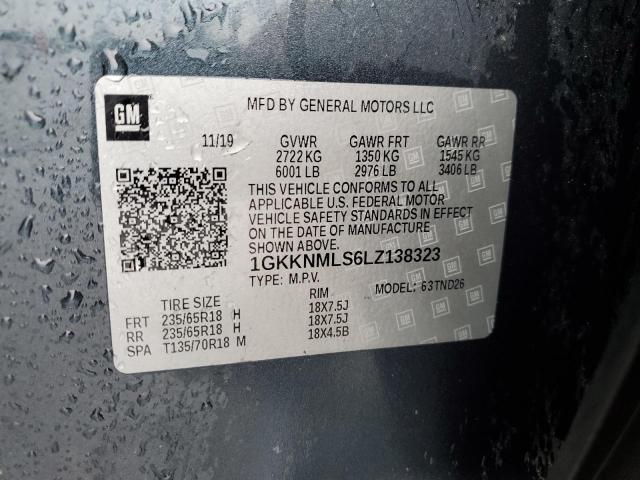 1GKKNMLS6LZ138323 - 2020 GMC ACADIA SLT 灰色 照片 14