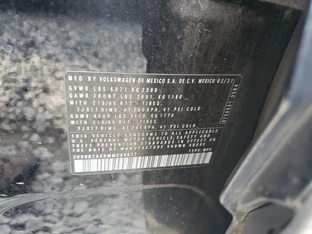 3VV0B7AX0MM089877 - 2021 VOLKSWAGEN TIGUAN S 黑色 照片 13