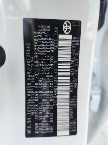 5YFB4MDE2SP243103 - 2025 TOYOTA COROLLA LE 白色 照片 13