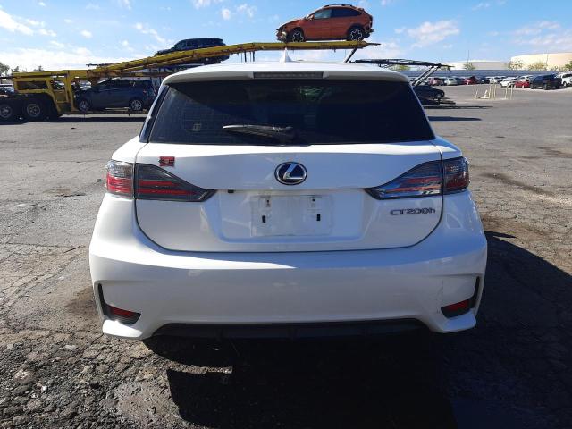 JTHKD5BH8E2205377 - 2014 LEXUS CT 200 WHITE photo 6