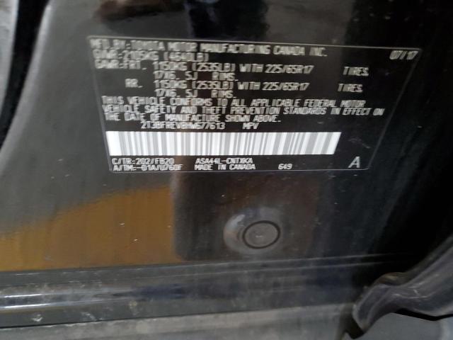 2T3BFREV8HW677613 - 2017 TOYOTA RAV4 LE შავი ფოტო 13