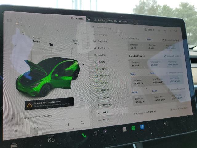 5YJYGDEE5MF088173 - 2021 TESLA MODEL Y GRAY photo 9