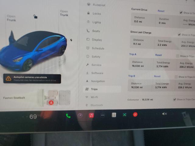5YJ3E1EA3PF679621 - 2023 TESLA MODEL 3 ლურჯი ფოტო 9