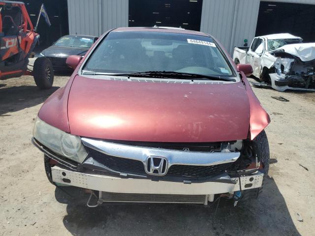 19XFA16949E001417 - 2009 HONDA CIVIC EXL BURGUNDY photo 5