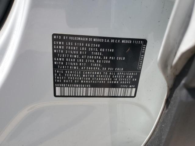 3VVRB7AX5RM056145 - 2024 VOLKSWAGEN TIGUAN S WHITE photo 13