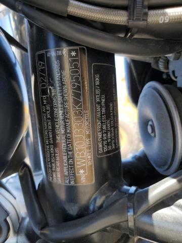 WB10J3303KZ795051 - 2019 BMW R NINE T SCRAMBLER GRAY photo 10