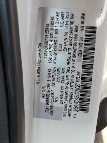 JM3KE4CYXE0321027 - 2014 MAZDA CX-5 TOURING WHITE photo 12