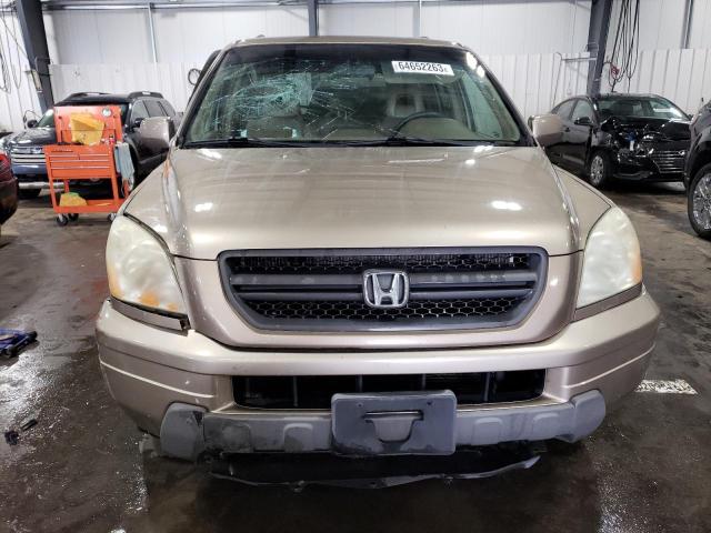 2HKYF18654H514080 - 2004 HONDA PILOT EXL GOLD photo 5