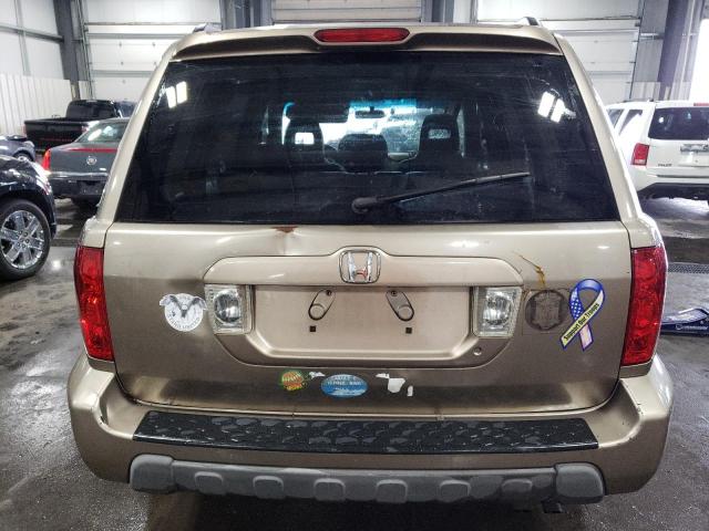 2HKYF18654H514080 - 2004 HONDA PILOT EXL GOLD photo 6