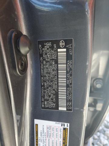 JTDBU4EE8AJ057566 - 2010 TOYOTA COROLLA BASE გრაფიტი ფოტო 12