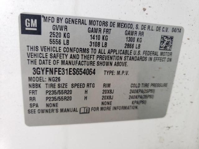 3GYFNFE31ES654064 - 2014 CADILLAC SRX PERFORMANCE COLLECTION Ақ фото 13