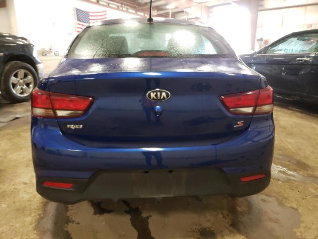 3KPA24AD3LE337104 - 2020 KIA RIO LX BLUE photo 6