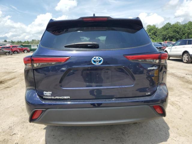 5TDBBRCHXPS578722 - 2023 TOYOTA HIGHLANDER HYBRID LE BLUE photo 6