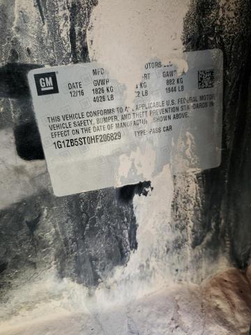 1G1ZB5ST0HF206829 - 2017 CHEVROLET MALIBU LS Schwarz Foto 12