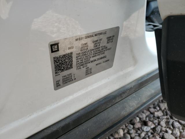 1GNERFKW3KJ158451 - 2019 CHEVROLET TRAVERSE LS WHITE photo 12