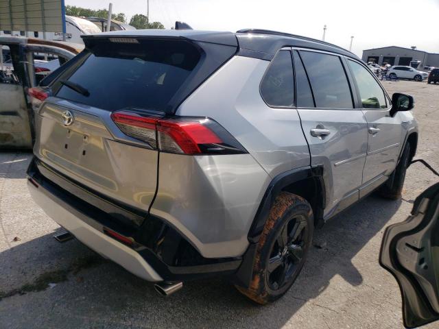 JTMEWRFV8KJ009781 - 2019 TOYOTA RAV4 XSE GRAY photo 3