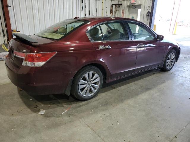 1HGCP3F84BA007846 - 2011 HONDA ACCORD EXL BURGUNDY photo 3