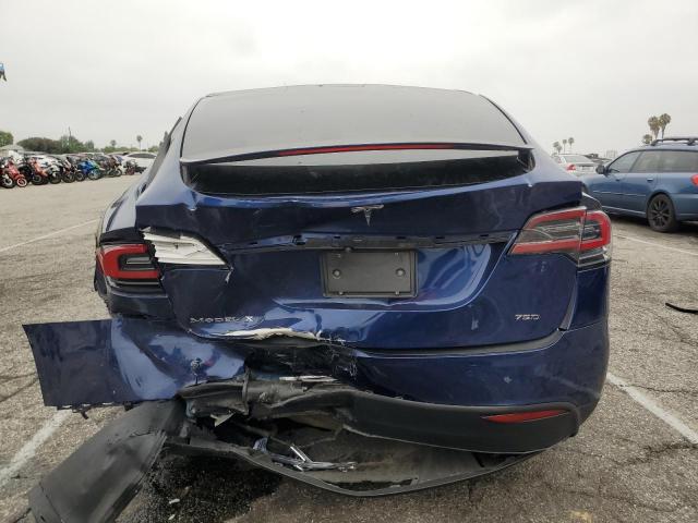 5YJXCAE24KF141647 - 2019 TESLA MODEL X 蓝色 照片 6