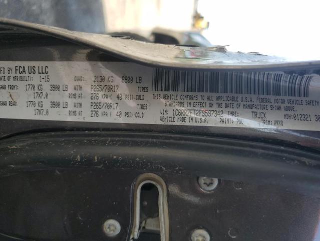 1C6RR7FT2FS597342 - 2015 RAM 1500 ST GRAY photo 12