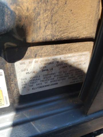 KL1TD6DE8AB129398 - 2010 CHEVROLET AVEO LS მწვანე ფოტო 13