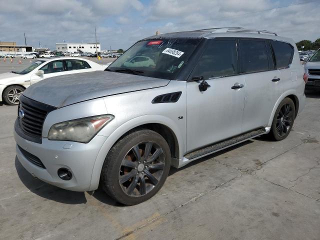 JN8AZ2ND0E9750538 - 2014 INFINITI QX80 SILVER photo 1