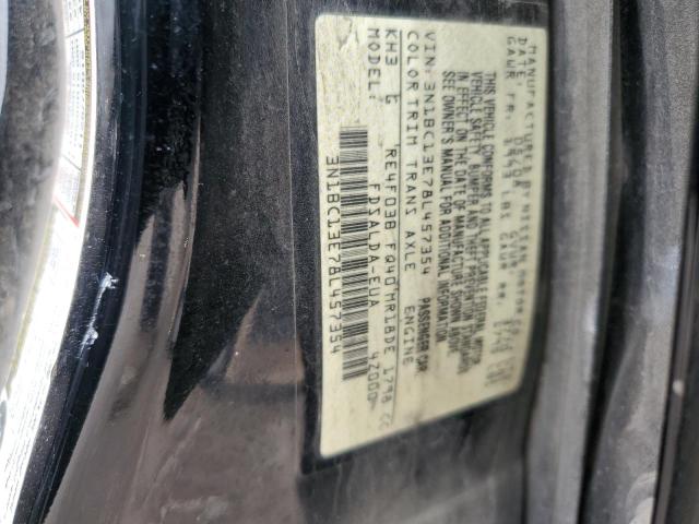 3N1BC13E78L457354 - 2008 NISSAN VERSA S BLACK photo 13