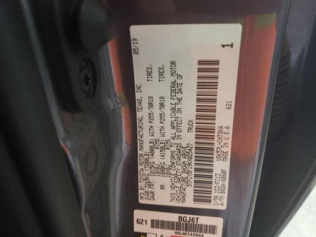 5TFCY5F19KX025427 - 2019 TOYOTA TUNDRA DOUBLE CAB SR/SR5 GRAY photo 12