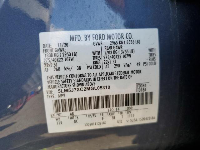 5LM5J7XC2MGL05310 - 2021 LINCOLN AVIATOR RESERVE Blau Foto 14