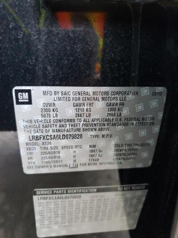 LRBFXCSA6LD079828 - 2020 BUICK ENVISION ESSENCE BLACK photo 12