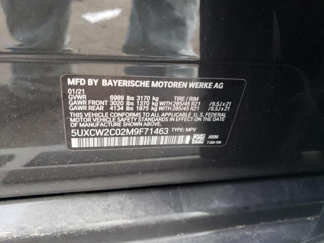 5UXCW2C02M9F71463 - 2021 BMW X7 XDRIVE40I BLACK photo 13