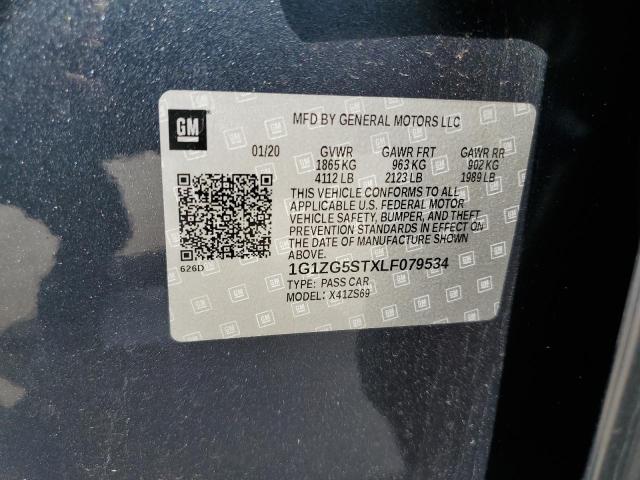 1G1ZG5STXLF079534 - 2020 CHEVROLET MALIBU RS 灰色 照片 12