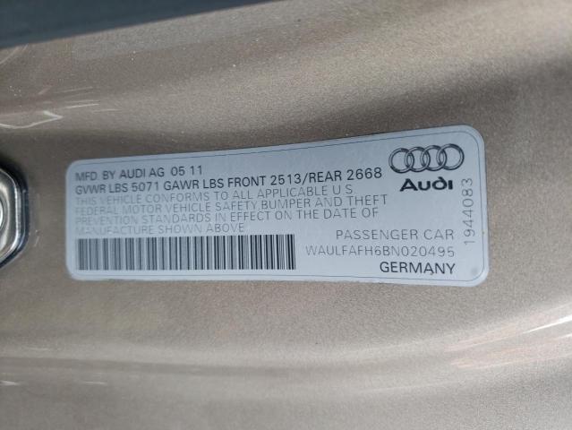 WAULFAFH6BN020495 - 2011 AUDI A5 PREMIUM PLUS CREAM photo 12