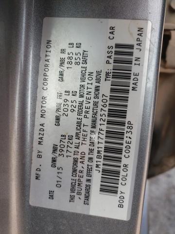 JM1BM1T77F1257607 - 2015 MAZDA 3 SV GRAY photo 12